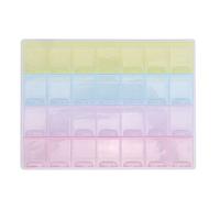 Fdit Boîte de Rangement pour Strass, Organisateur de Perles à 28 Compartiments avec Design Semi-transparent et Couvercles Individuels, pour Strass, Bijoux, Accessoires de Couture et