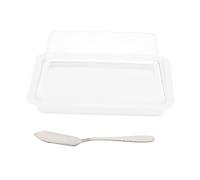 Fdit Boîte de Stockage de Beurre et -Beurre, Récipient à et à Fromage à Couvercle Transparent avec Couteau intégré pour le Stockage au Réfrigérateur à Domicile (couleur transparente carrée)