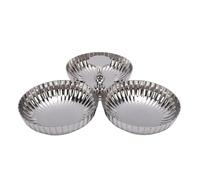 Fdit Bol à Fruits 3 en 1, Assiette de Service de Collations en Acier Inoxydable, Plat D'apéritif à Dessert Lavable au Lave-vaisselle de 3,9 Pouces de Diamètre pour les Fêtes à la