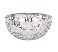 Fdit Bol à Fruits en Acier Inoxydable, Porte-fruits Moderne Décoratif Creux Panier de Panier pour Comptoir de Cuisine Affichage de Rangement de Maison (20cm)