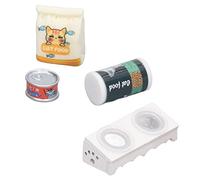 Fdit Bol de Nourriture Miniature pour Chat, Ensemble de Bols de Collation pour Chat de Maison de Poupée Réaliste pour Maison de Poupée 1/12, Décoration de Ferme de Jeu de Rôle (B)