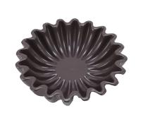 Fdit Bol Décoratif Chic à Volants, Pièce Maîtresse de Table élégante pour Salon Chambre à Coucher, Noir Brillant 5,7 Pouces