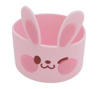 Fdit Botte de Protection en Silicone pour Bouteille - Antidérapante et Anti-Rayures - Manchon Inférieur de Tasse 3 Pièces pour Une Utilisation Portable (Rose)