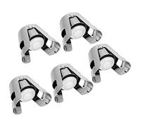 Fdit Bouchon de Vin, 5 Pièces Scellant de Bouteille de Champagne en Acier Inoxydable avec Bouchon Réutilisable de Conception de Type Poussoir en Silicone pour une Utilisation à