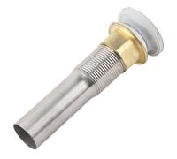 Fdit Bouchon pour Canalisation de Salle de Bain en Acier Inoxydable, sans Trop-plein, Finition Polie avec Joints en Silicone pour Lavabo, Anti-fuite