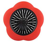 Fdit Bouchon pour Canalisation D'évier en Plastique en Forme de Fleur, Accessoires de Cuisine et de Salle de Bains avec Poignée de Levage pour la Prévention des Résidus Alimentaires (rouge)