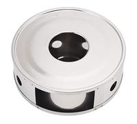 Fdit Bougeoir Chauffe-Théière en Acier Inoxydable, Design Creux pour thé, café, Lait avec Brillante, élégant et Durable (Trou Circulaire)