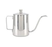 Fdit Bouilloire à café à Col de Cygne en Acier Inoxydable avec Bec Verseur étroit pour un Versement contrôlé (350ml Argent)