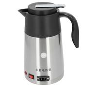 Fdit Bouilloire de Voiture 12 V, Chaudière à Eau électrique Portable pour thé café avec Arrêt Automatique de Lumière LED, Tasse de Voyage en Acier Inoxydable pour Prise Allume-cigare