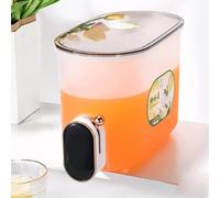 Fdit Bouilloire Froide de 5 L avec Robinet, Infuseur à Fruits, Pichet, Distributeur de Limonade, Réfrigérateur en Plastique de qualité Alimentaire, Récipient à Boissons pour thé aux