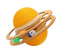 Fdit Boule à Gratter en Sisal avec Piste à roulettes pour Chats D'intérieur, Jouet à Gratter à Base Lestée pour Protéger Les Meubles, Décoration D'intérieur Moderne avec 9 Pièces