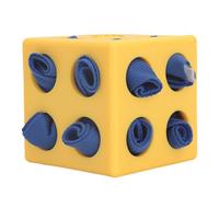 Fdit Boule à Renifler pour Chien, Jouet D'enrichissement pour Chien, Tapis de Puzzle, Distributeur de Friandises Multifonctionnel et Sûr avec Nez de Recherche de Nourriture pour Un (Yellow)