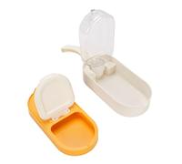 Fdit Bouteille d'eau Portable pour Chien, Distributeur de Nourriture étanche, Marche en Plein Air, Randonnée, Camping pour Propriétaires d'animaux de Compagnie (Yellow)