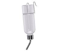 Fdit Bouteille d'eau pour Animaux de Compagnie avec Boule Roulante en Acier Inoxydable, Distributeur Anti-Fuite de 350ml pour Chiens, Lapins, Cochons d'Inde, Cage de Voyage (Grande Taille)