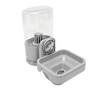 Fdit Bouteille d'eau Suspendue pour Chat, Distributeur d'eau pour Bol à Boisson par gravité de 750 ML avec Recharge Automatique pour Furet, Hérisson, Lapin, Petite Cage pour Animaux (750ml Gris)