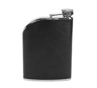 Fdit Bouteille D'extérieur Portable, Bouteille de Vin en Acier Inoxydable avec Joint Anti-fuite et capacité de 240 Ml pour les Voyages, le Camping et la Randonnée (BLACK)