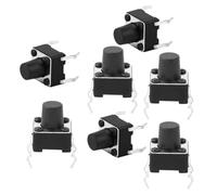 Fdit Bouton de Commutateur Tactile Mini pour la Carte de Circuit imprimé, Commutateur de Bouton de 100 Pack-micro-pression, Accessoires D'auto-réduction pour les Projets, DIP 6x6x7mm pour les