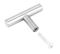 Fdit Boutons de Magazines de Test T-Bar Elegant en Acier Inoxydable, Améliorant le Goût de la Maison, Mise à Jour Rapide pour les Placards, Placard, Tiroir (50MM)