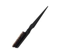 Fdit Brosse à Cheveux Taquine, Peigne Coiffant, Outil de Crêpage à Dos Lisse, Peigne de Coiffure de Précision à Dents Fines pour le Maquillage de Soirée ou les Paramètres de Salon (BLACK)