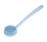 Fdit Brosse Arrière en Silicone Double Face, Longue Brosse de Douche épaisse et Antidérapante, Conception de Trou de Suspension, Bleu Nordique (bleu nordique)