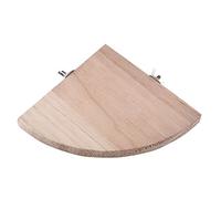 Fdit Budgie Toy Bird Platform Stand Forme de Ventilateur en Bois Perche pour la Cage du Perroquet, Point de Repos Pratique pour Les Petits Animaux de Compagnie