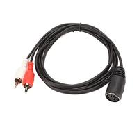 Fdit Câble Masculin à 5 Broches DIN TO 2RCAS, Strong Grip Sound Adapter Cable avec Soulagement de la Contrainte Moulée pour le Lecteur CD DVD