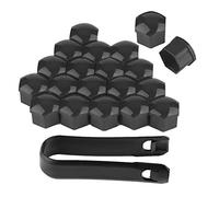 Fdit Cache-moyeu de Roue, Bouchons à Vis en Nylon PA66 pour Boulons de Roue de 21 Mm, Ensemble de 20 Pièces avec Outil D'installation pour la Protection et la Décoration Automobile (Couleur Grise)
