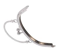 Fdit Cadre de Fermoir de Sac à Main, Cadre en Métal sculpté Rétro de 6,5 Pouces pour la Fabrication de Portefeuilles et de Sacs à Main, Fermoir de Sac Décoratif en Alliage de Fer (Argent