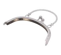 Fdit Cadre de Fermoir de Sac à Main, Fermoir de Sac en Métal de 6,5 Pouces avec un Design Rétro sculpté pour la Fabrication de Sacs à Main et de Pochettes à Monnaie, Cadre en (Argent B01-028-00510)