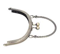 Fdit Cadre de Fermoir de Sac à Main, Fermoir de Sac en Métal de 6,5 Pouces avec un Design Rétro sculpté pour la Fabrication de Sacs à Main et de Pochettes à Monnaie, Cadre en (Qinggu B01-028-00511)