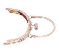 Fdit Cadre de Fermoir de Sac à Main, Fermoir de Sac en Métal de 6,5 Pouces avec un Design Rétro sculpté pour la Fabrication de Sacs à Main et de Pochettes à Monnaie, Cadre en (Or B01-028-00509)