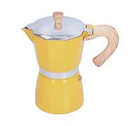 Fdit Cafetière, Bouilloire à café Expresso sur Cuisinière de 300ML avec Poignée Ergonomique Résistante à la Chaleur pour Cuisinière à Gaz et Four électrothermique (YELLOW)