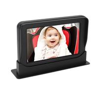 Fdit Caméra de Voiture pour bébé, écran de 5 Pouces, Grand Angle de 140 Degrés, Moniteur de sécurité amélioré avec Adaptateur D'installation Facile pour Une Conduite Sûre