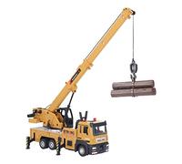 Fdit Camion Grue à Friction, Véhicule de Construction en Alliage avec Bras Rétractable, Voiture éducative pour la Coordination œil-Main