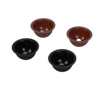 Fdit Capsules de café Réutilisables 4 Pièces, Dosettes Rechargeables Durables pour Machines à café, Infusion Facile pour la Maison ou le, Matériaux de qualité Alimentaire, Mélanges Uniques (2 X