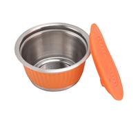 Fdit Capsules de café Réutilisables en Acier Inoxydable, Tasse Filtrante Efficace pour Machine, Profitez du Bon Temps pour la Maison ou le Bureau (ORANGE)