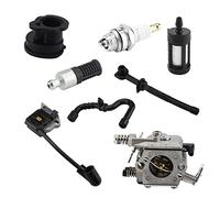 Fdit Carburateur de Remplacement avec Jeu de Joints de Bobine D'allumage pour Tronçonneuse 017 018 MS170 MS180