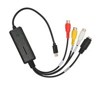 Fdit Carte de Vidéo de Type C, Adaptateur Convertisseur USB 2.0 pour 10 8 7, vers USB Réglable pour L'enregistrement de Jeux, Plug and Play pour Les Conférences Web