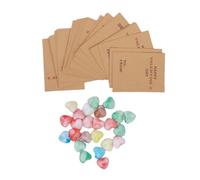 Fdit Cartes de Pierres Acryliques en Forme de Cœur, 24 Cartes de Vœux Uniques avec des Pierres de Cœur Esthétiques pour un échange de Cadeaux entre Amis, Collègues et Famille