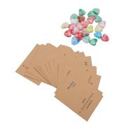 Fdit Cartes de Pierres Acryliques en Forme de Cœur, Cartes Souvenirs de Vœux Esthétiques pour la Saint-Valentin avec 24 Pierres de Cœur en Acrylique Uniques pour Collègues, Famille,