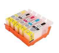 Fdit Cartouche d'encre d'imprimante, sortie douce, 5 pièces, 4 couleurs, cartouche d'encre compatible stable, puce permanente anti-fuite pour documents (425-426)