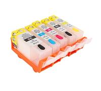 Fdit Cartring Combo - Pack Paper Chip Ink Tint Set Sortie douce pour l'imprimante Rouge Rouge Matériau PP PP 5 pcs (425-426)