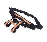 Fdit Ceinture de sécurité de Moto Réglable, Sangle Confortable avec Sac de Rangement, Matériau éponge, Orange