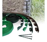 Fdit Ceinture D'isolation en Pierre d'herbe en Forme de L, Bordure de Paysage avec Matériau PP pour Séparation de Pelouse et Mur de Soutènement (5 cm * 5 cm * m)