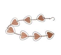 Fdit Chaîne de Pluie en Métal, Carillon éolien en Forme de Cœur avec Crochet pour Décoration de Balcon, Patio, Couloir, Fonction de Drainage, Finition élégante