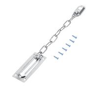 Fdit Chaîne de Porte Verrou de sécurité pour Porte de Moulage en Acier Inoxydable 304 Loquet Heavy Duty Guard pour à l'intérieur de Porte Home Office de Salle de Bain WC Sliver