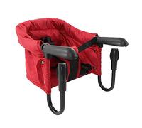Fdit Chaise à Crochet, Chaise Haute Pliante Portable, Siège D'alimentation pour bébé avec Ceinture de sécurité à 3 Points, Coussin Amovible Lavable en Machine pour la Maison et les (rouge)