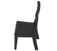 Fdit Chaise de Maison de Poupée Noire Classique, Meubles Miniatures en Bois Exquis pour Filles, Décoration de Maison de Poupée, échelle 1:12