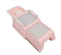 Fdit Chaise de Shampoing Rétractable pour Enfants, avec Oreiller de Tête Doux, pour Station de Lavage des Cheveux, Adaptée à Différents âges, Matière Plastique (PINK)