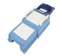 Fdit Chaise de Shampoing Rétractable pour Enfants, avec Oreiller de Tête Doux, pour Station de Lavage des Cheveux, Adaptée à Différents âges, Matière Plastique (BLUE)